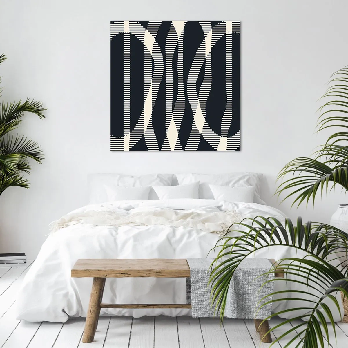 Bild auf Leinwand - Leinwandbild - Ein Versuch, die Dunkelheit zu durchbrechen - 70x70 cm