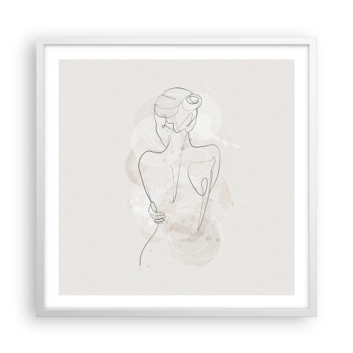 Poster in einem weißen Rahmen - Wie ein sensibles Instrument - 60x60 cm