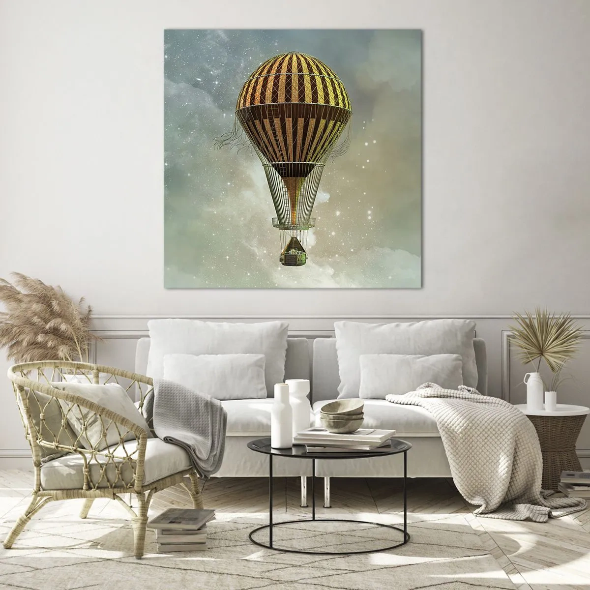 Glasbild - Bild auf glas - Pionierflüge - 70x70 cm