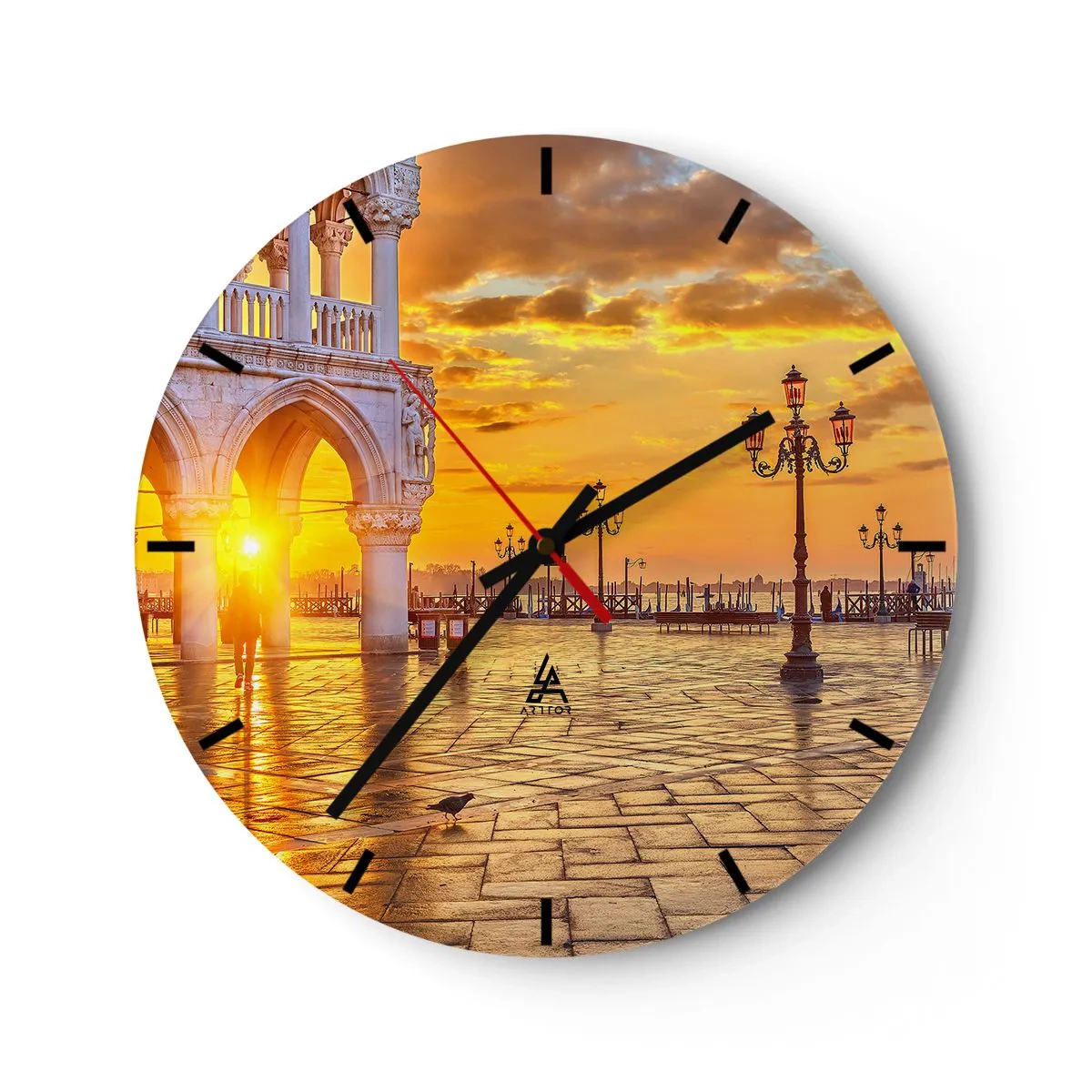 Wanduhr - Glasuhr - Wo sind alle? - 40x40 cm