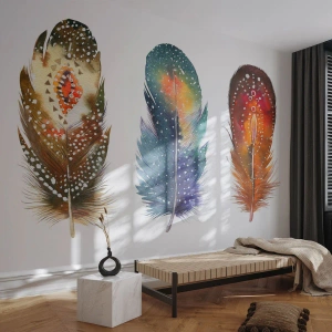 Fototapete Standard Eco - Rituale, Zeremonien, Geheimnisse - Vogelfeder, Vogel, Abstraktion - 250x175 cm
