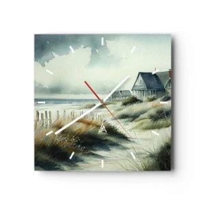 Wanduhr - Glasuhr - Abseits vom Trubel - 40x40 cm