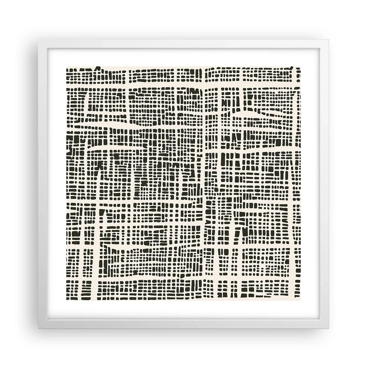 Poster in einem weißen Rahmen - Gewebte Komposition - 50x50 cm