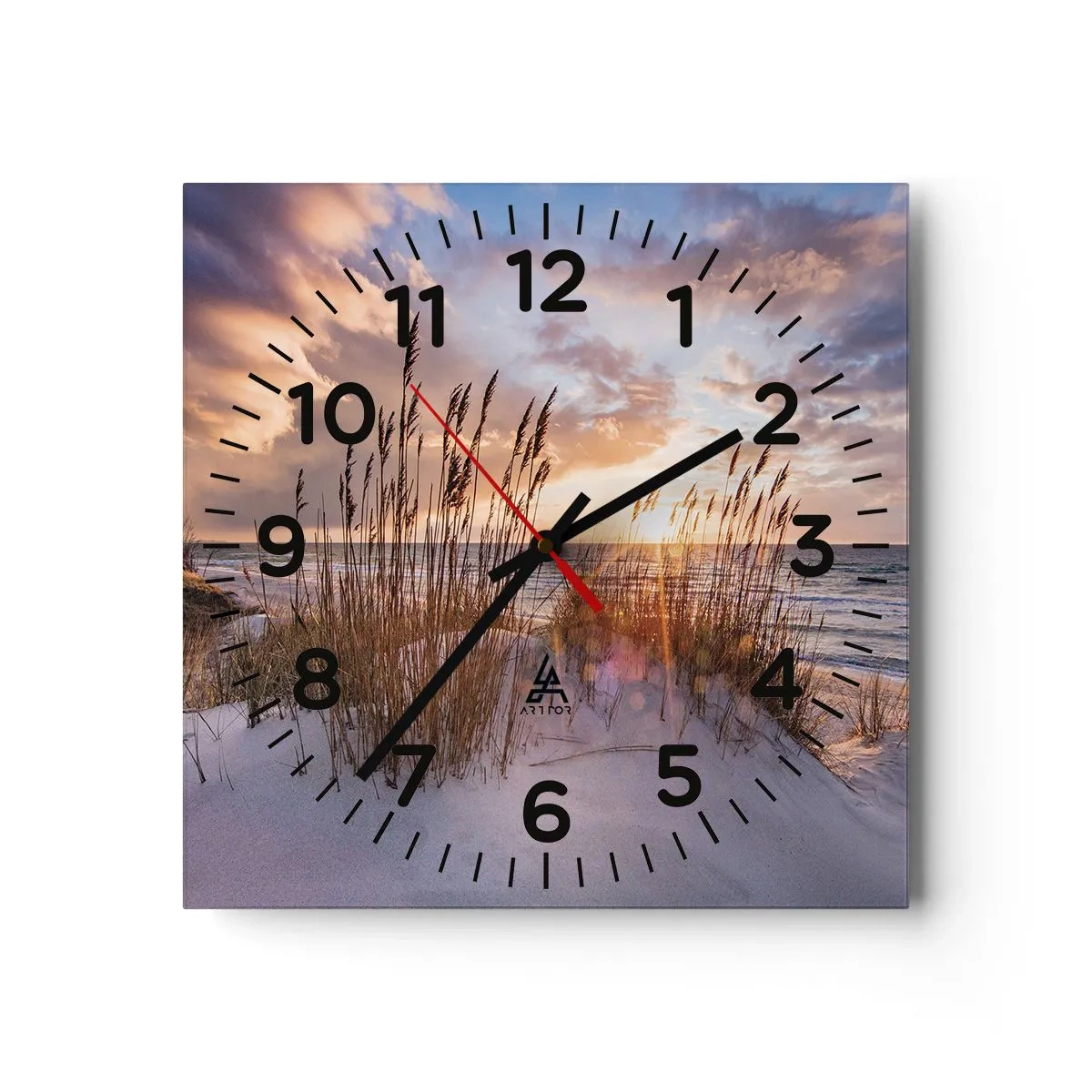 Wanduhr - Glasuhr - Abschied von Sonne und Wind - 30x30 cm