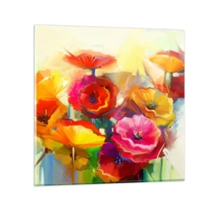 Glasbild - Bild auf glas - Nicht nur rot - 30x30 cm