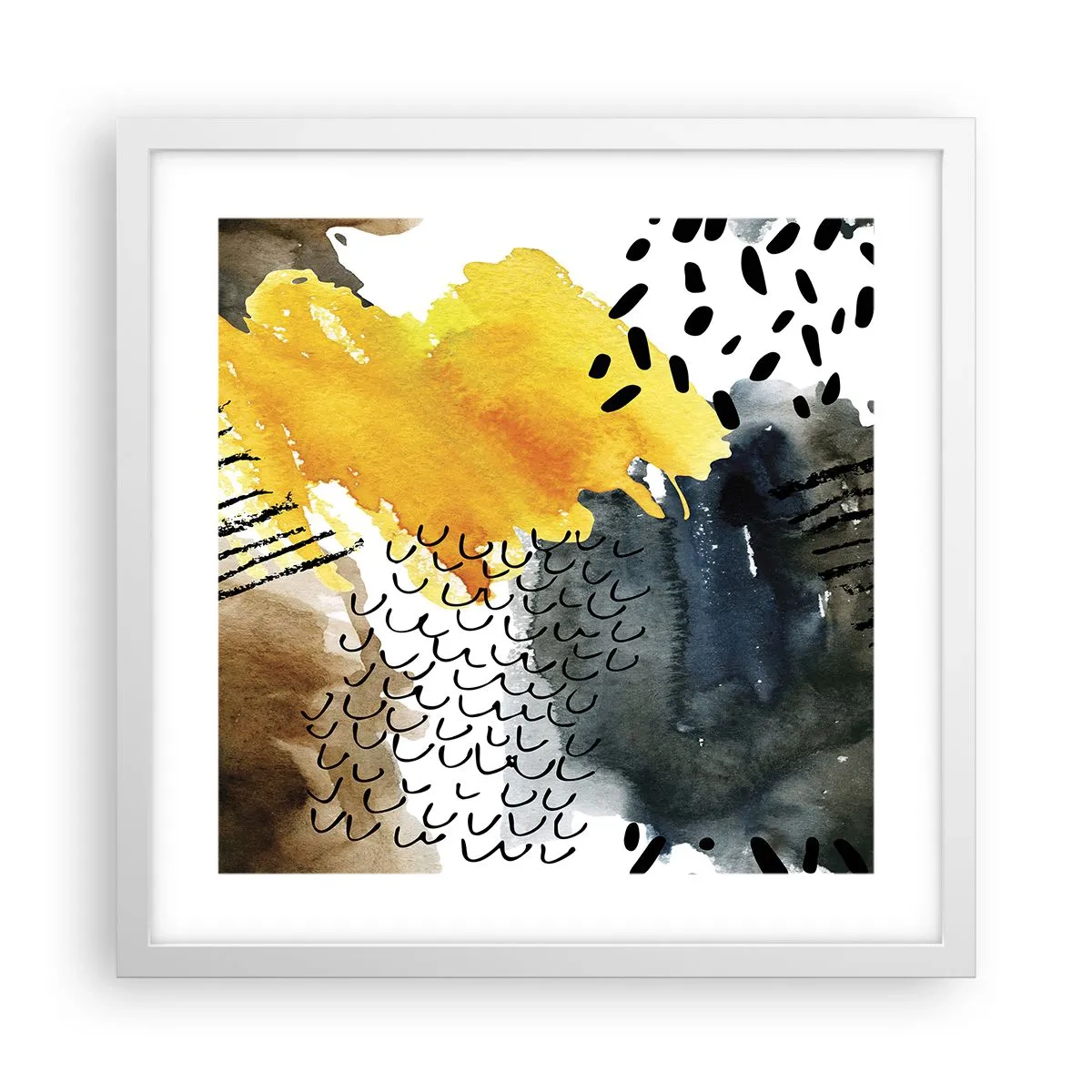 Poster in einem weißen Rahmen - Ein Treffen der Elemente der Natur - 40x40 cm