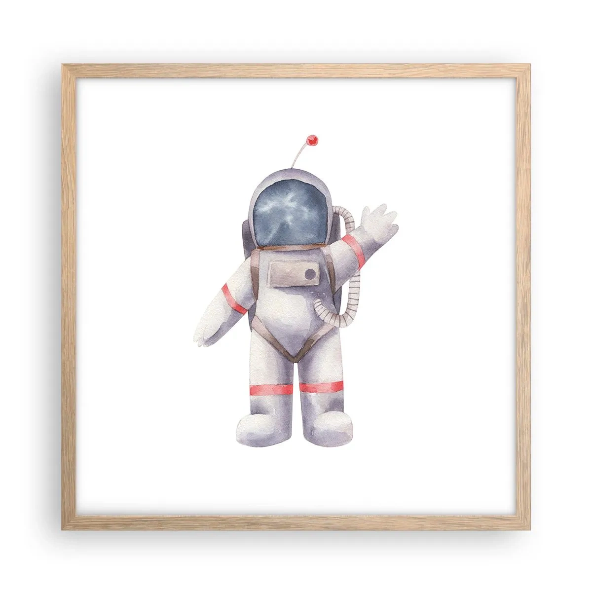 Poster in einem Rahmen aus heller Eiche - Bis dann! - 50x50 cm