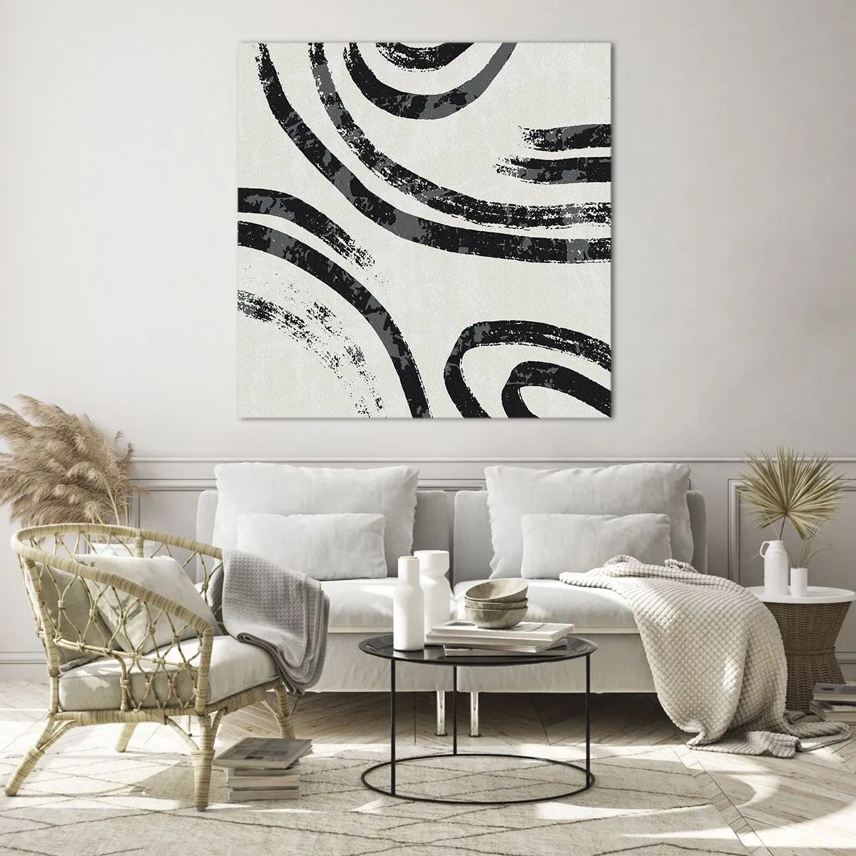 Glasbild - Bild auf glas - Bei Hälfte angehalten - 60x60 cm