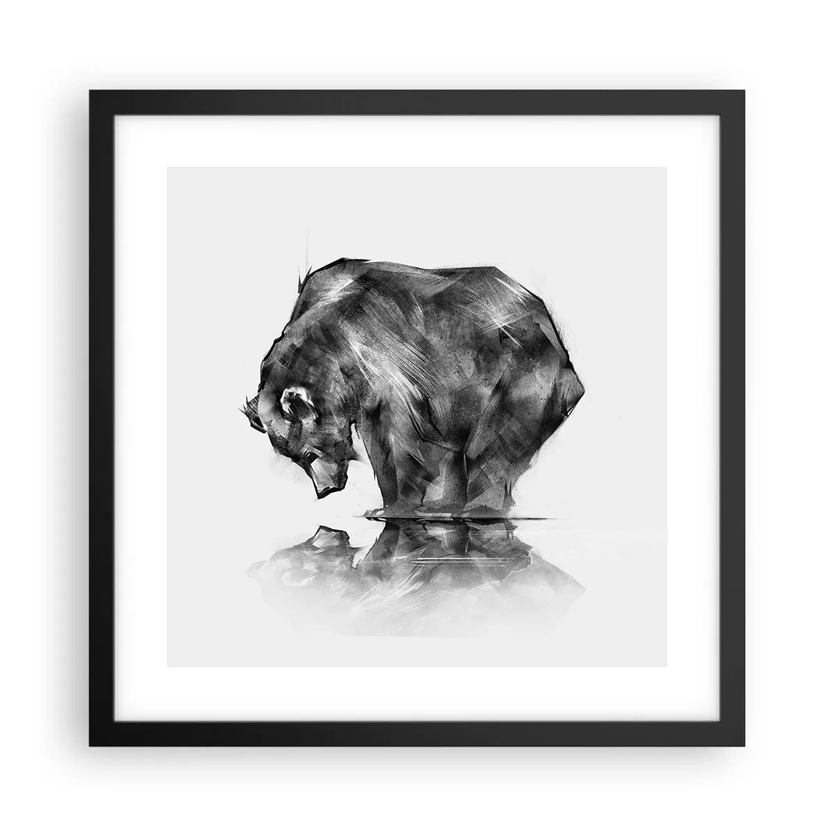 Poster in einem schwarzem Rahmen - Schön, jemanden in der Nähe zu sehen - 40x40 cm