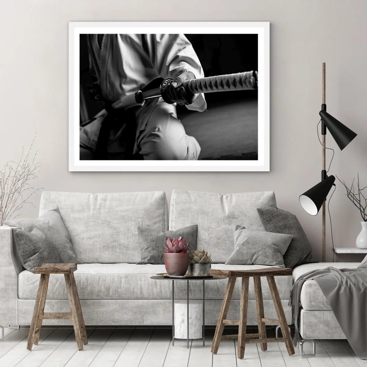 Poster in einem weißen Rahmen - Kriegerseele - 40x30 cm