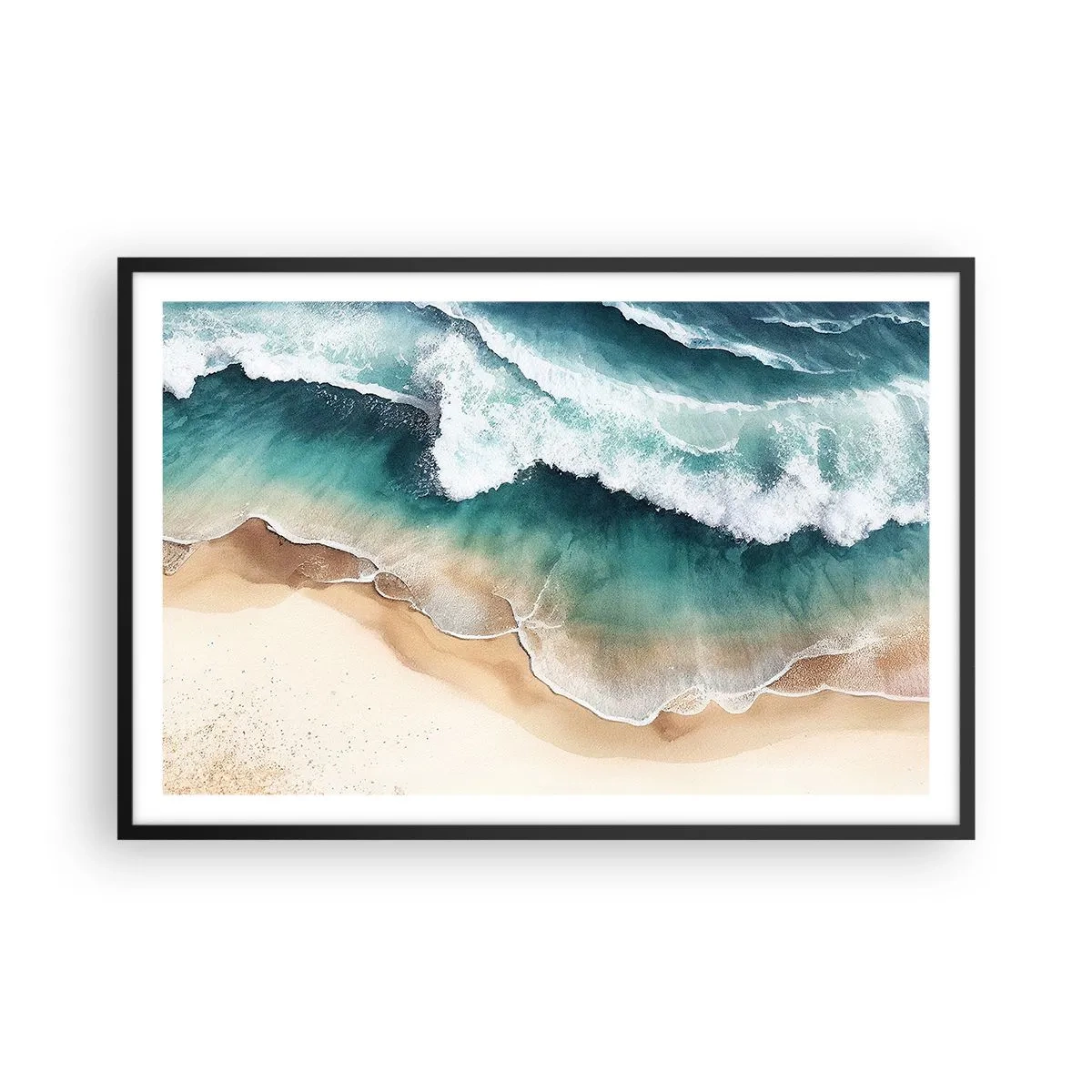 Poster in einem schwarzem Rahmen - Das ewige Treffen - 91x61 cm