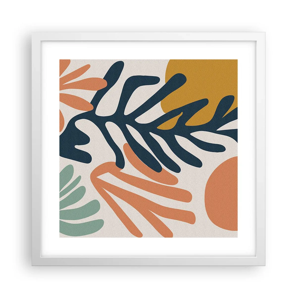 Poster in einem weißen Rahmen - Korallenmeere - 40x40 cm