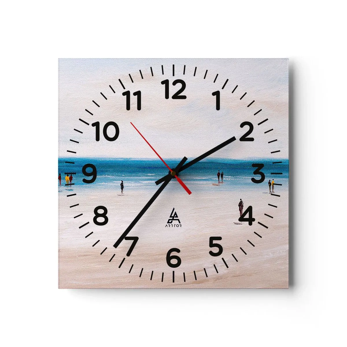 Wanduhr - Glasuhr - Natürliches Bedürfnis - 40x40 cm