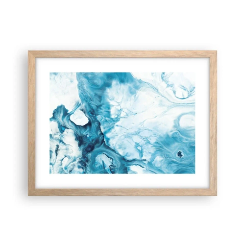 Poster in einem Rahmen aus heller Eiche - Blaues Konzert - 40x30 cm