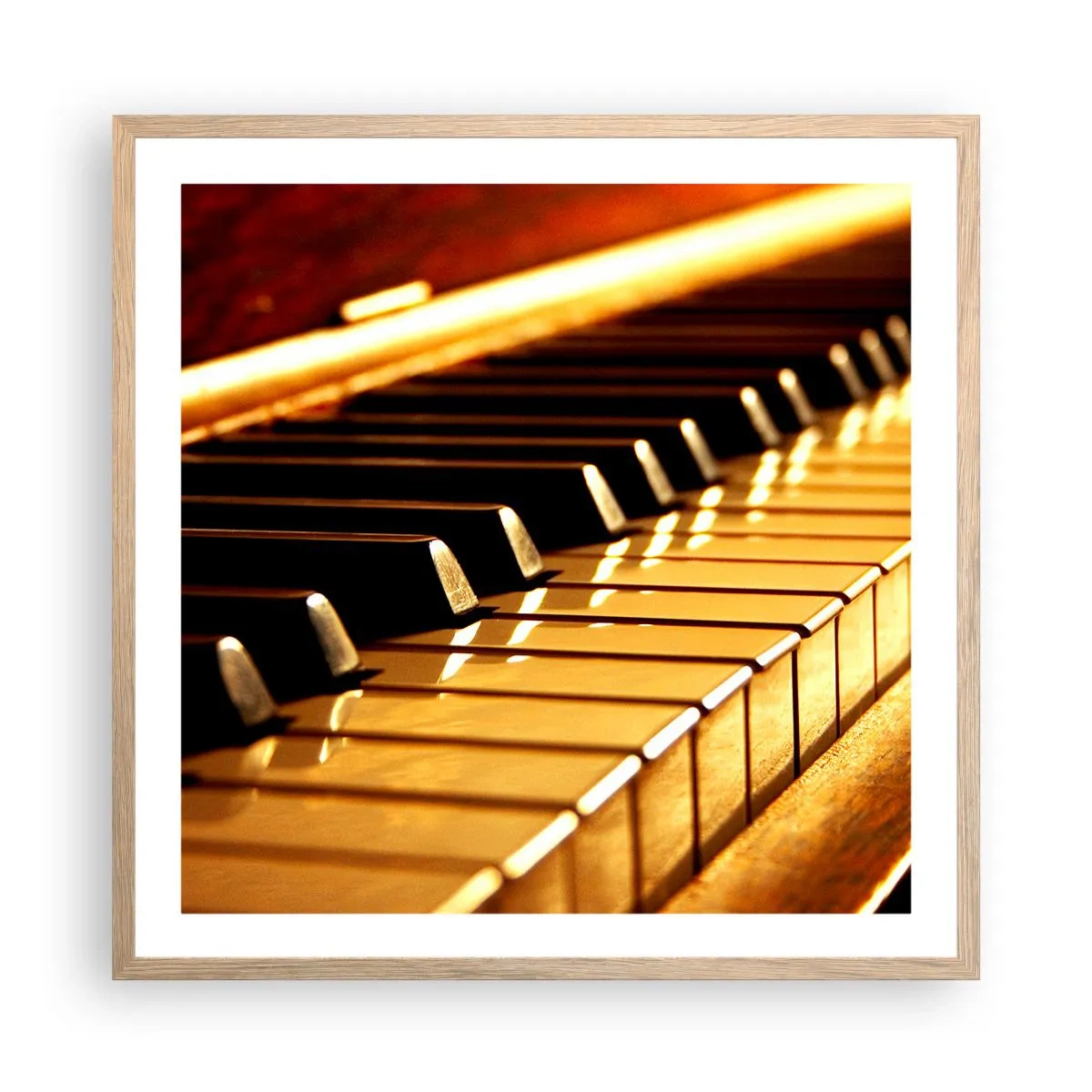 Poster in einem Rahmen aus heller Eiche - Endlose Möglichkeiten - 60x60 cm