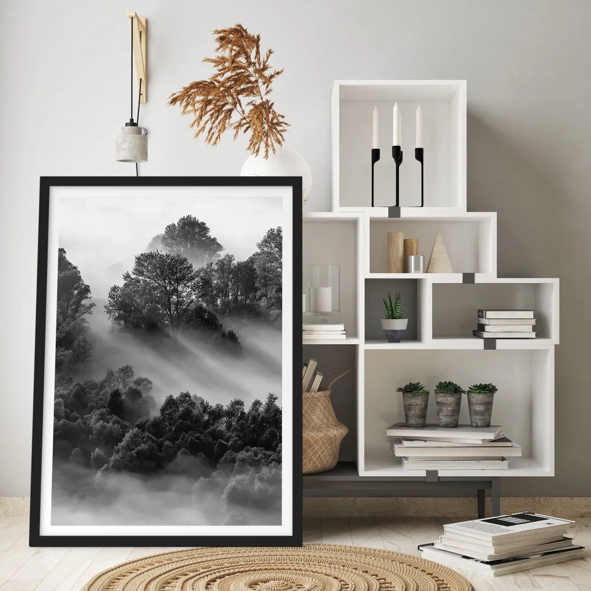 Poster in einem schwarzem Rahmen - Aufstehend aus dem Schlaf - 70x100 cm