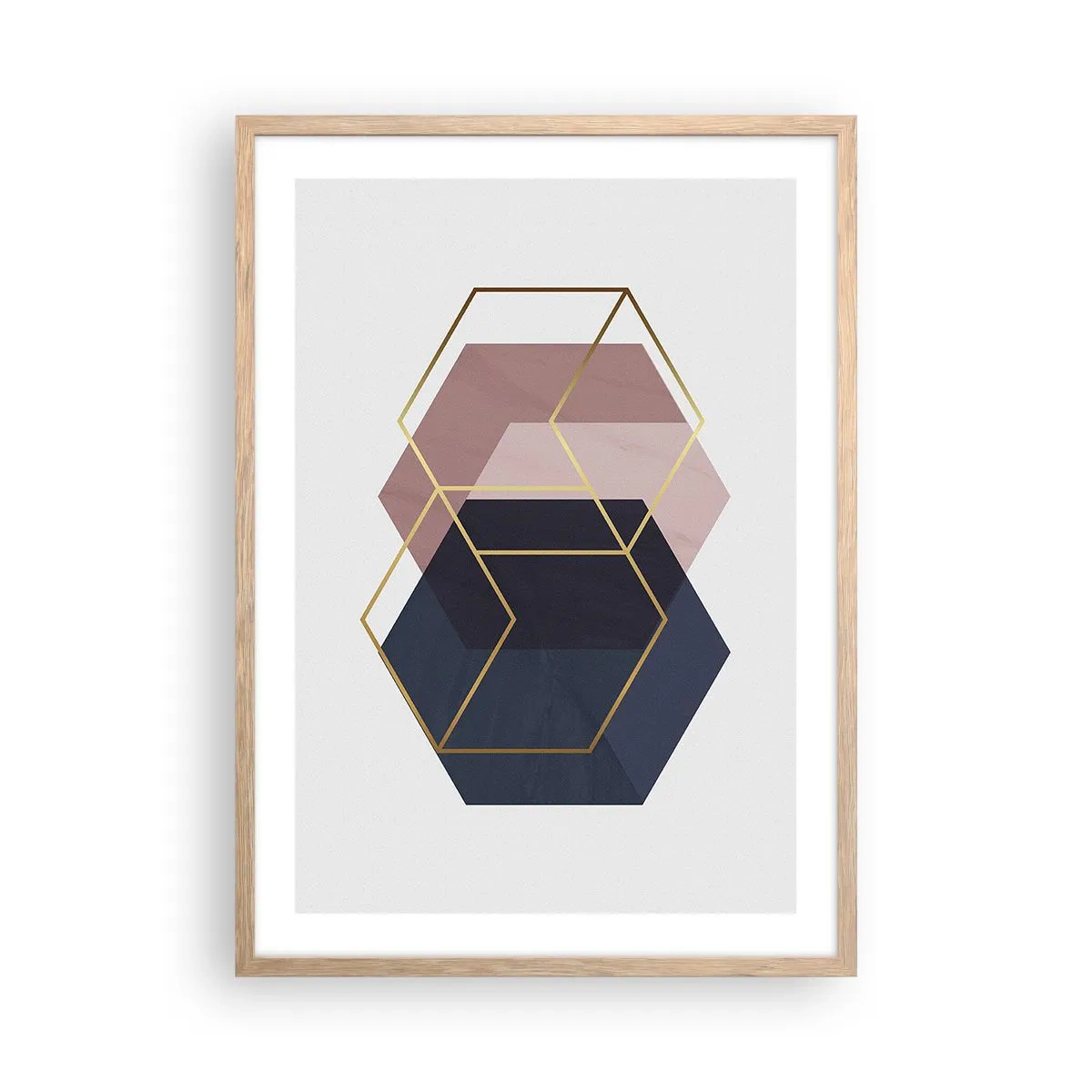 Poster in einem Rahmen aus heller Eiche - Die Kraft der Einfachheit - 50x70 cm