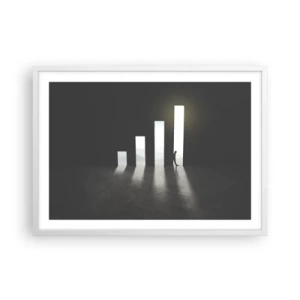 Poster in einem weißen Rahmen - Erfolg – ​​Impression - 70x50 cm