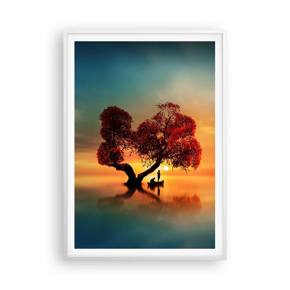 Poster in einem weißen Rahmen - Oddaysons und die Stille der Weltlosen - 70x100 cm