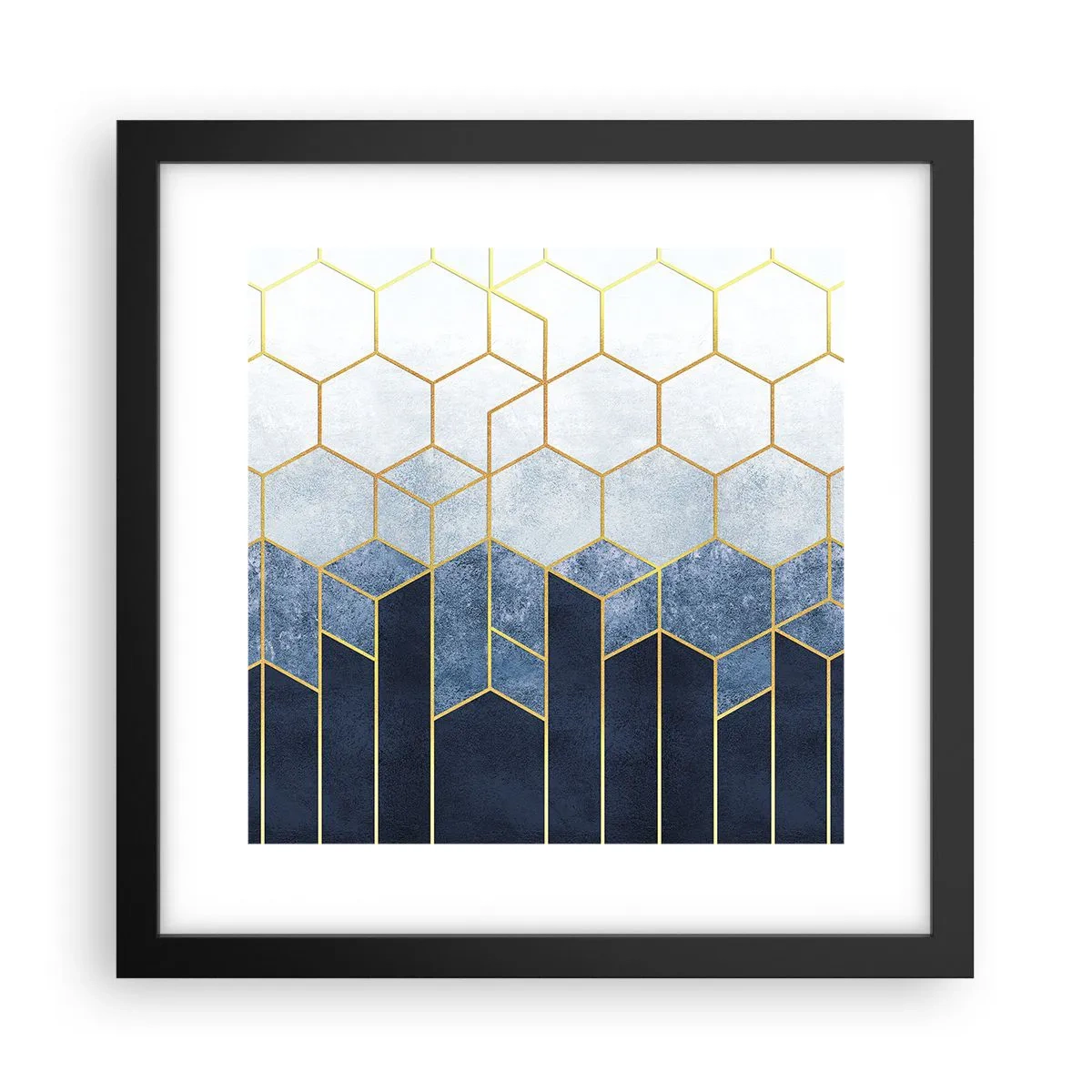 Poster in einem schwarzem Rahmen - Komposition im synkopischen Rhythmus - 30x30 cm