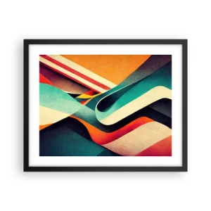 Poster in einem schwarzem Rahmen - Intensive Komposition - 50x40 cm