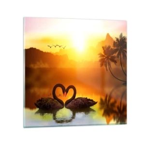 Glasbild - Bild auf glas - Alles passt zusammen - 40x40 cm