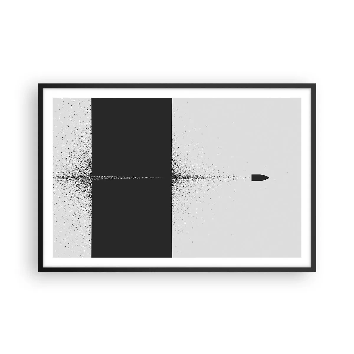 Poster in einem schwarzem Rahmen - Direkt zum Ziel - 91x61 cm