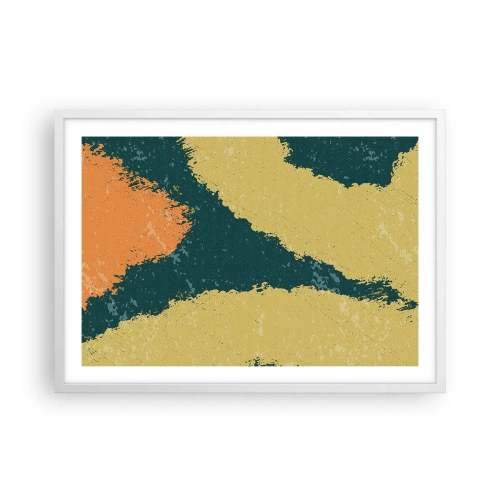 Poster in einem weißen Rahmen - Abstraktion – langsame Bewegung - 70x50 cm
