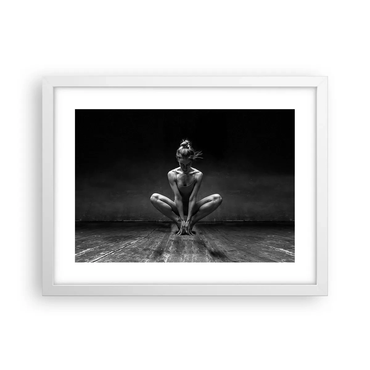 Poster in einem weißen Rahmen - Konzentration der Tanzenergie - 40x30 cm