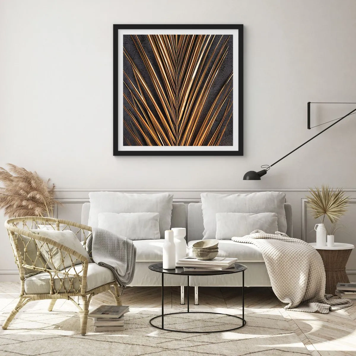 Poster in einem schwarzem Rahmen - Das Gold der Tropen - 30x30 cm
