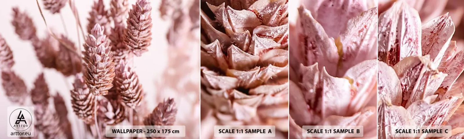 Fototapeten Muster Selbstklebend Deluxe Sticker - Scheinbar unauffällig - Getrocknete Blume, Blume, Wiese - 100x30 cm