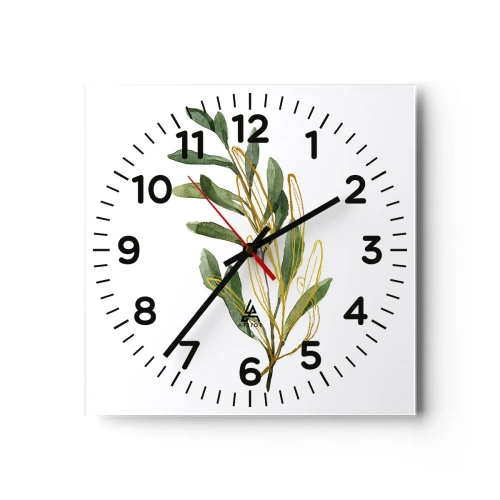 Wanduhr - Glasuhr - Alles was gut ist - 30x30 cm