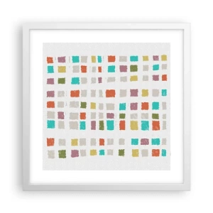 Poster in einem weißen Rahmen - Unbekanntes Spiel - 40x40 cm