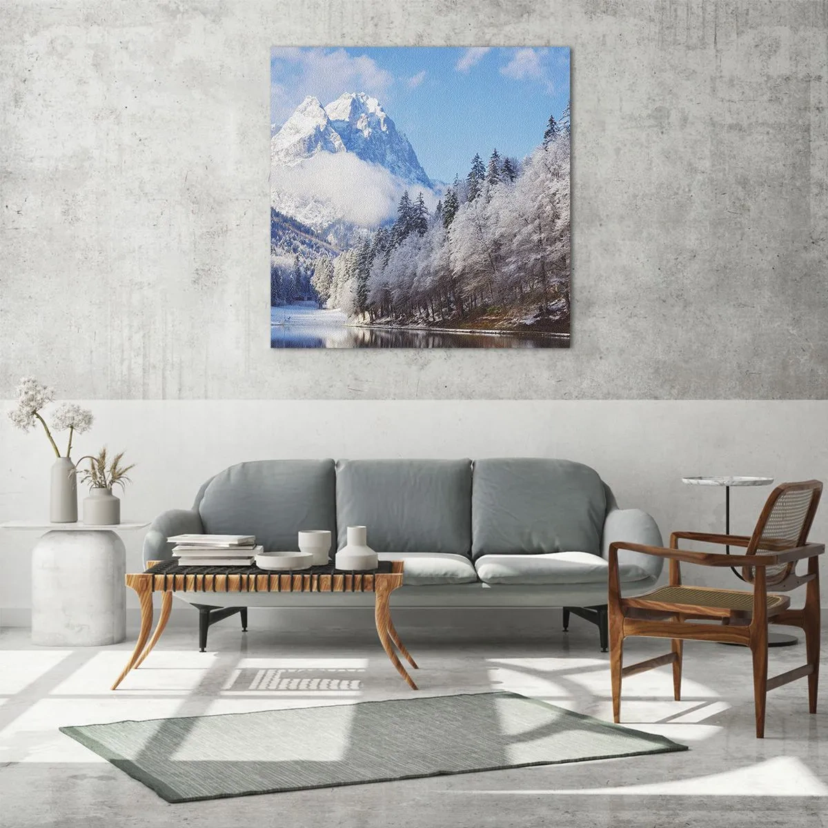 Glasbild - Bild auf glas - Schneefang - 70x70 cm