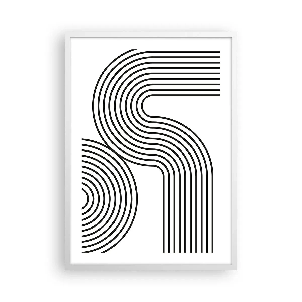 Poster in einem weißen Rahmen - An der Kurve - 50x70 cm