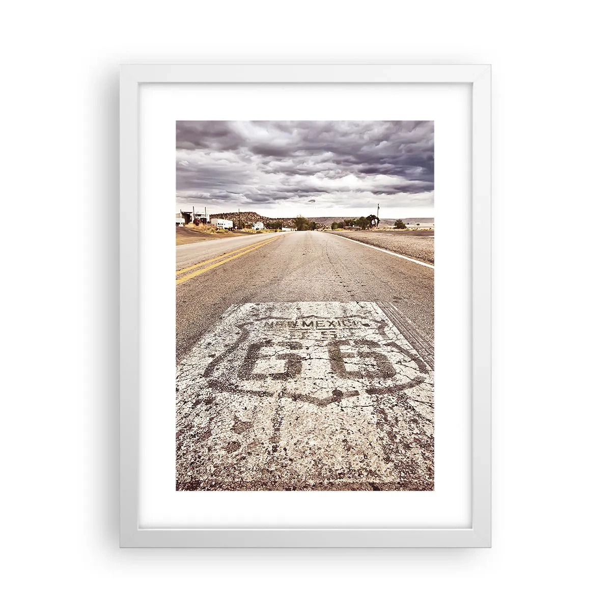 Poster in einem weißen Rahmen - Mother Road - eine amerikanische Legende - 30x40 cm