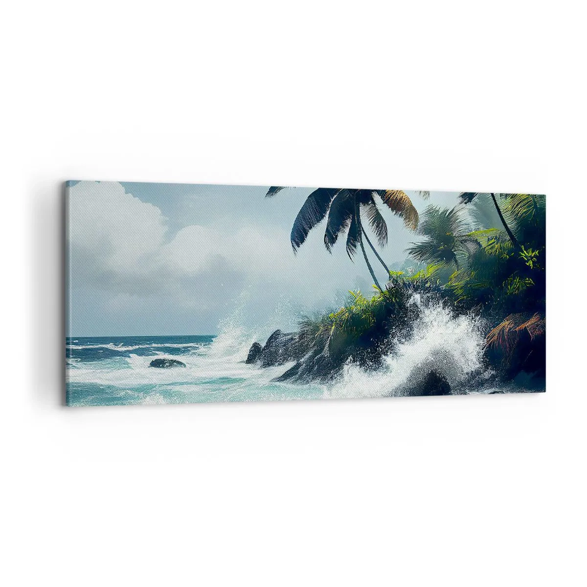 Bild auf Leinwand - Leinwandbild - Am tropischen Ufer - 100x40 cm