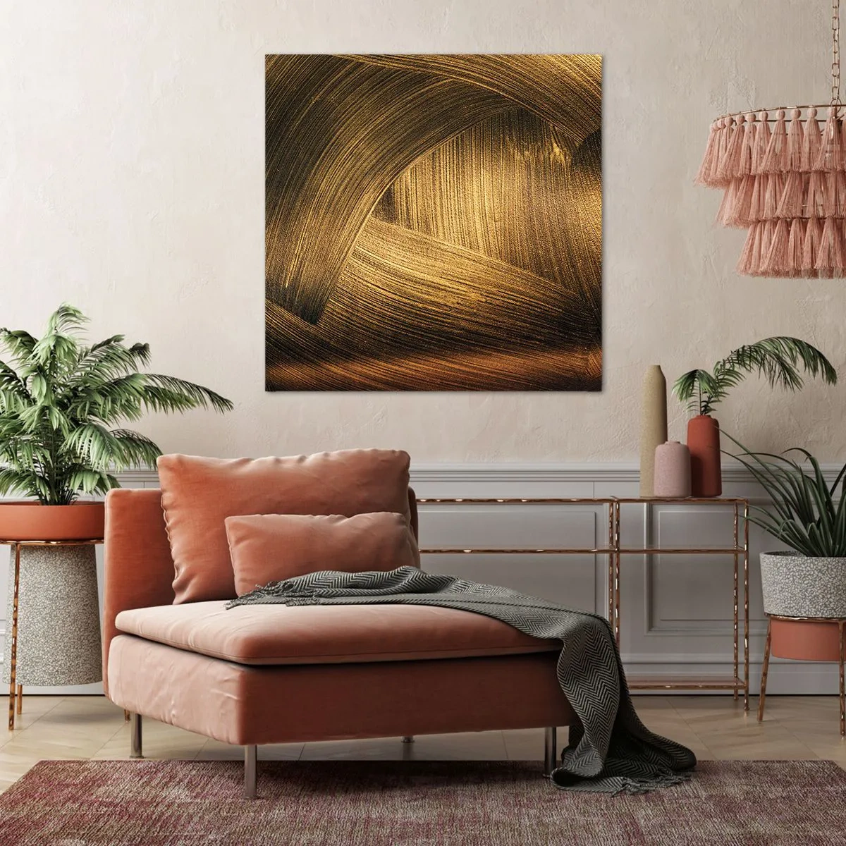 Bild auf Leinwand - Leinwandbild - In einem goldenen Labyrinth - 50x50 cm