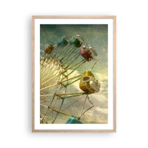 Poster in einem Rahmen aus heller Eiche - Es wird Spaß geben ... - 50x70 cm