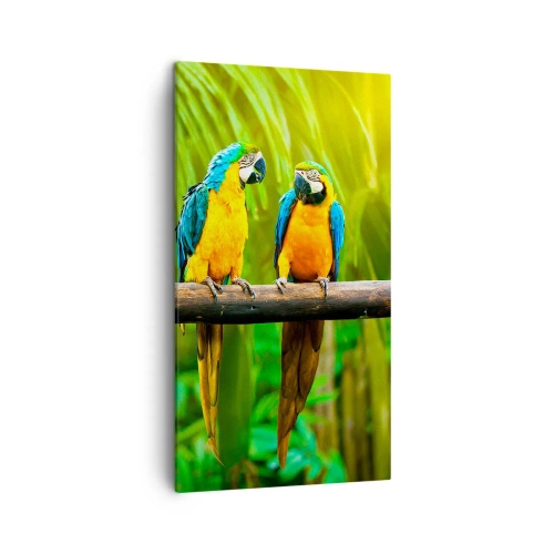 Bild auf Leinwand - Leinwandbild - Und hast du gehört, dass sie ...? - 45x80 cm