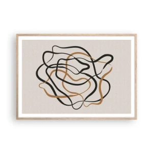 Poster in einem Rahmen aus heller Eiche - Alles ging schief - 100x70 cm