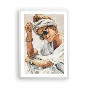 Poster in einem weißen Rahmen - Porträt in voller Sonne - 50x70 cm