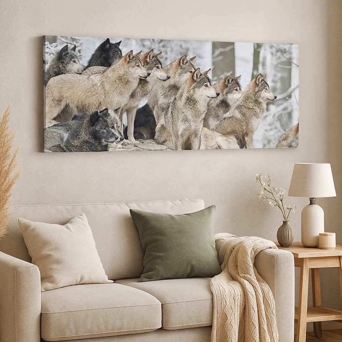 Bild auf Leinwand - Leinwandbild - Familie und Freunde - 30x30 cm