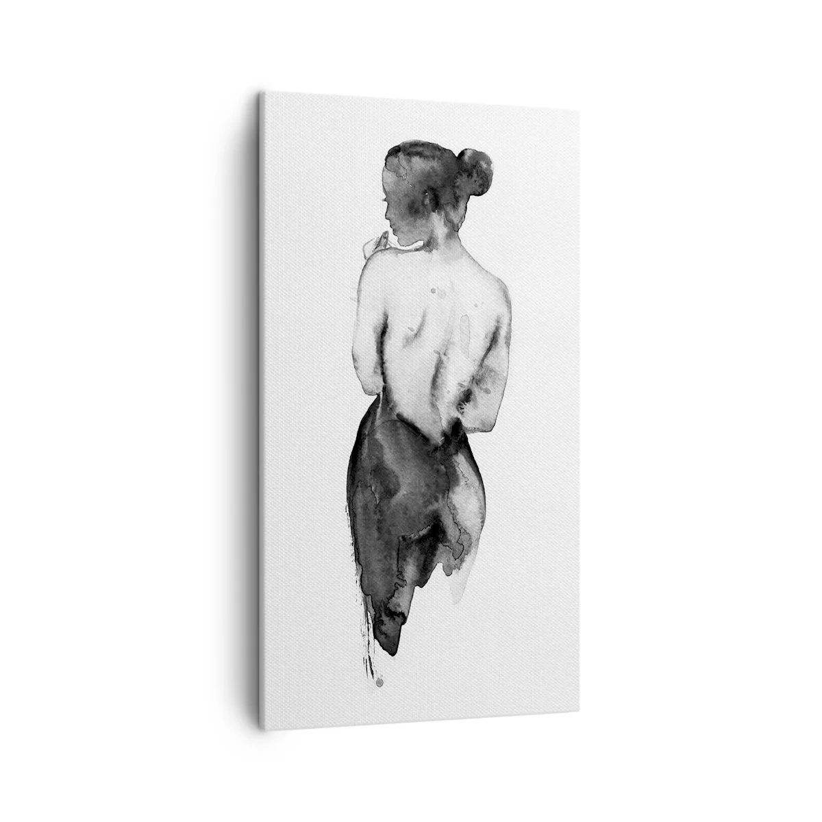 Bild auf Leinwand - Leinwandbild - Bei ihr verschwindet die Welt - 45x80 cm