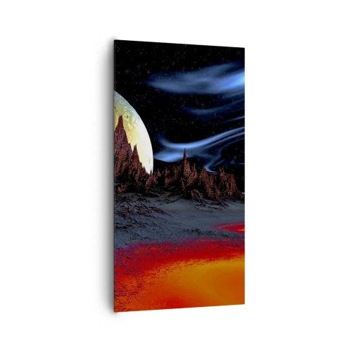 Bild auf Leinwand - Leinwandbild - Unbekannte Welt - 65x120 cm