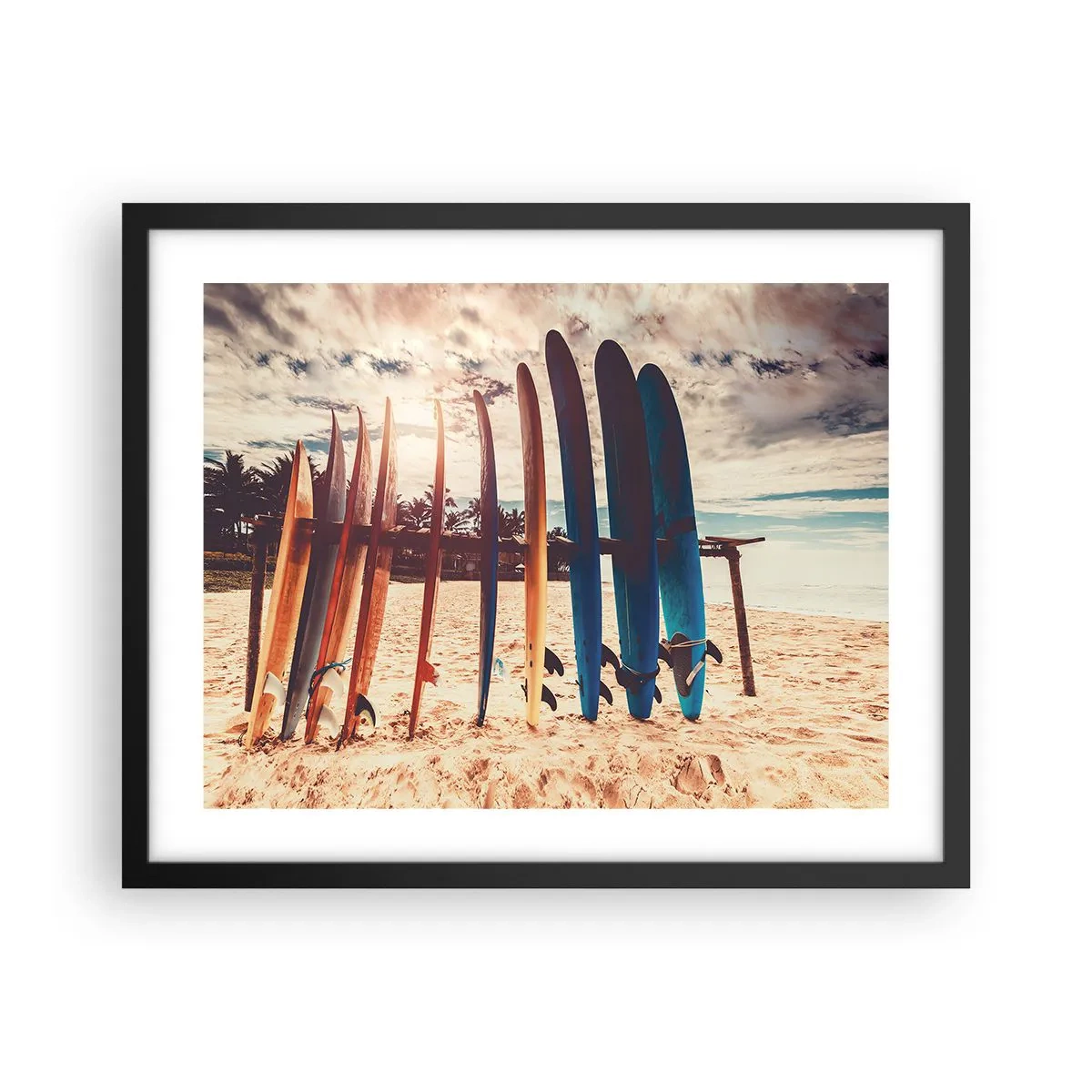 Poster in einem schwarzem Rahmen - Gute Nacht bis morgen - 50x40 cm