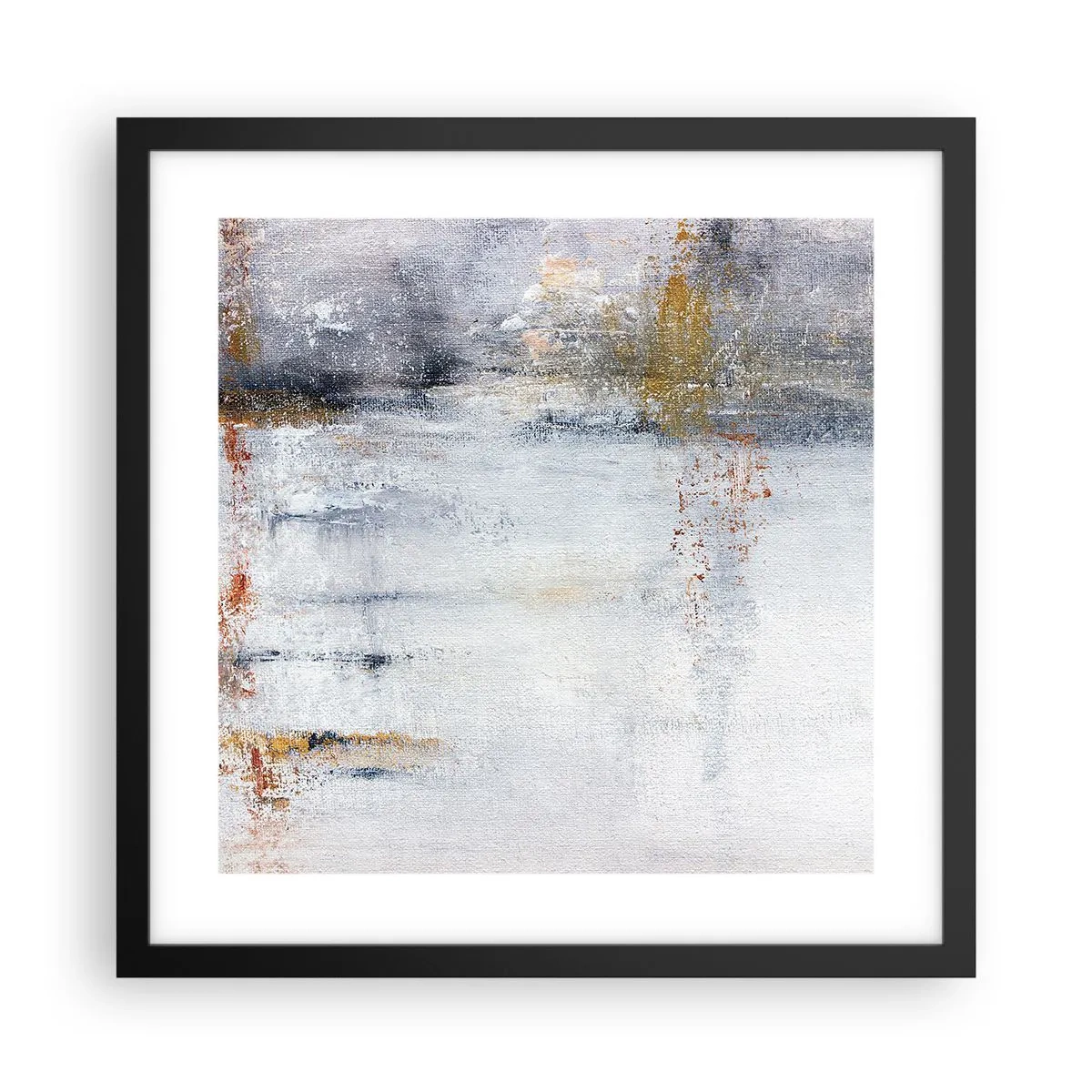 Poster in einem schwarzem Rahmen - Hinter dem Luftvorhang - 40x40 cm