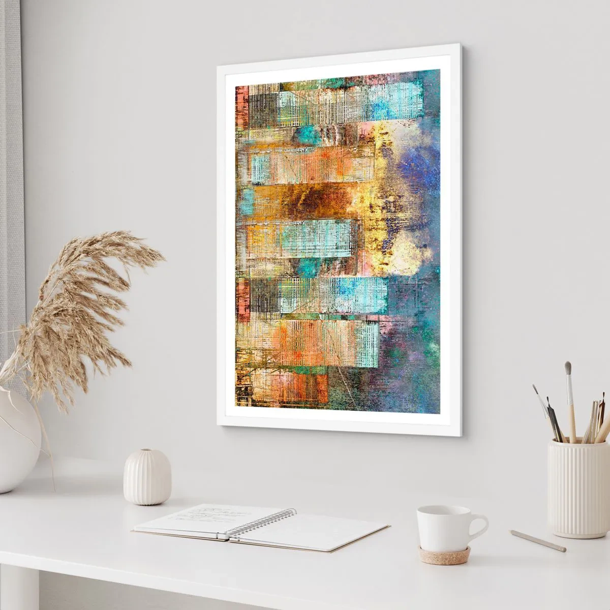 Poster in einem weißen Rahmen - Sonnige Metropole - 30x40 cm