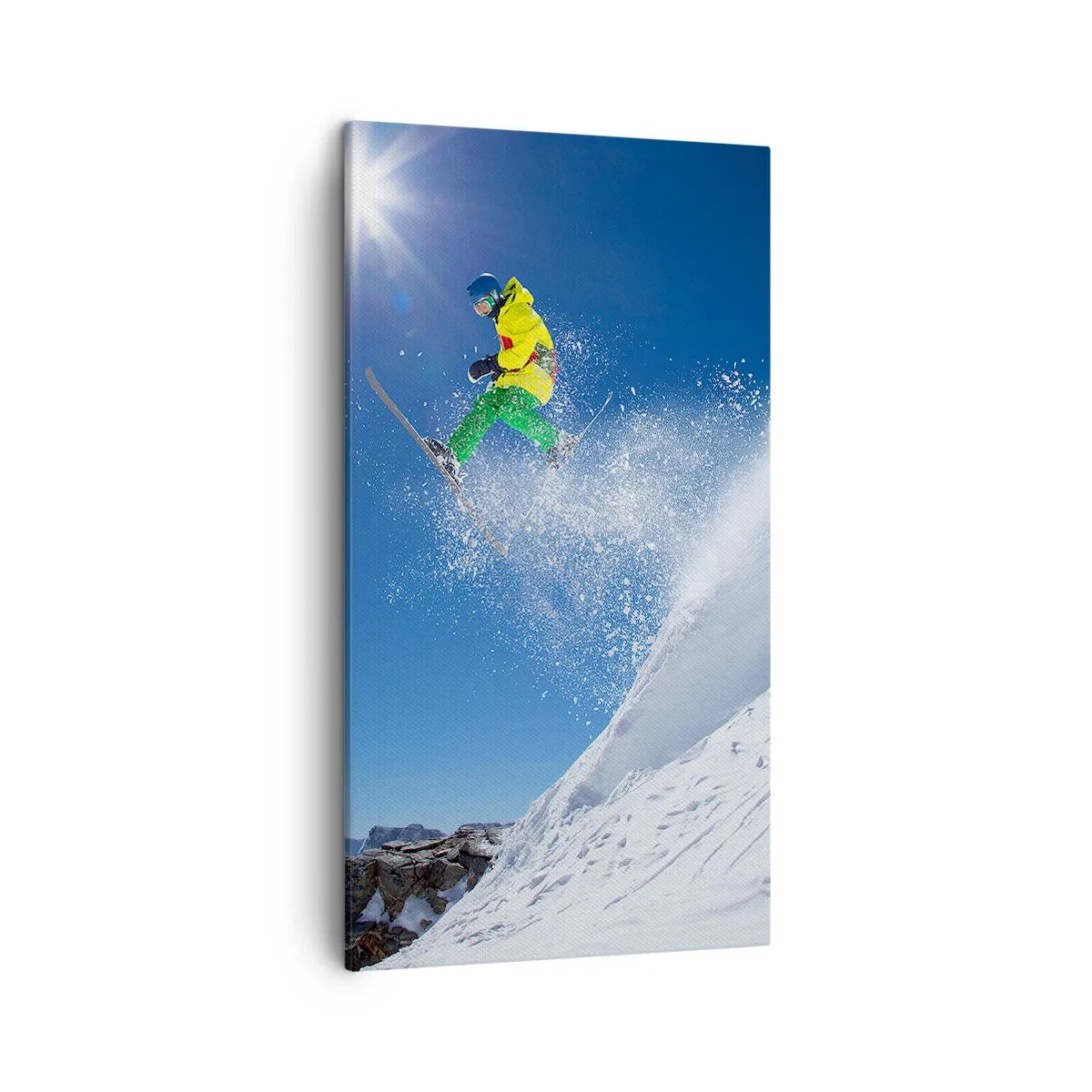 Bild auf Leinwand - Leinwandbild - Tanzen mit den Bergen - 45x80 cm