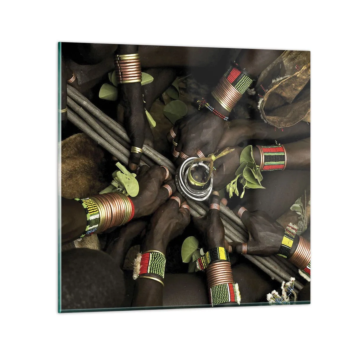 Glasbild - Bild auf glas - Wir sind zusammen - 40x40 cm